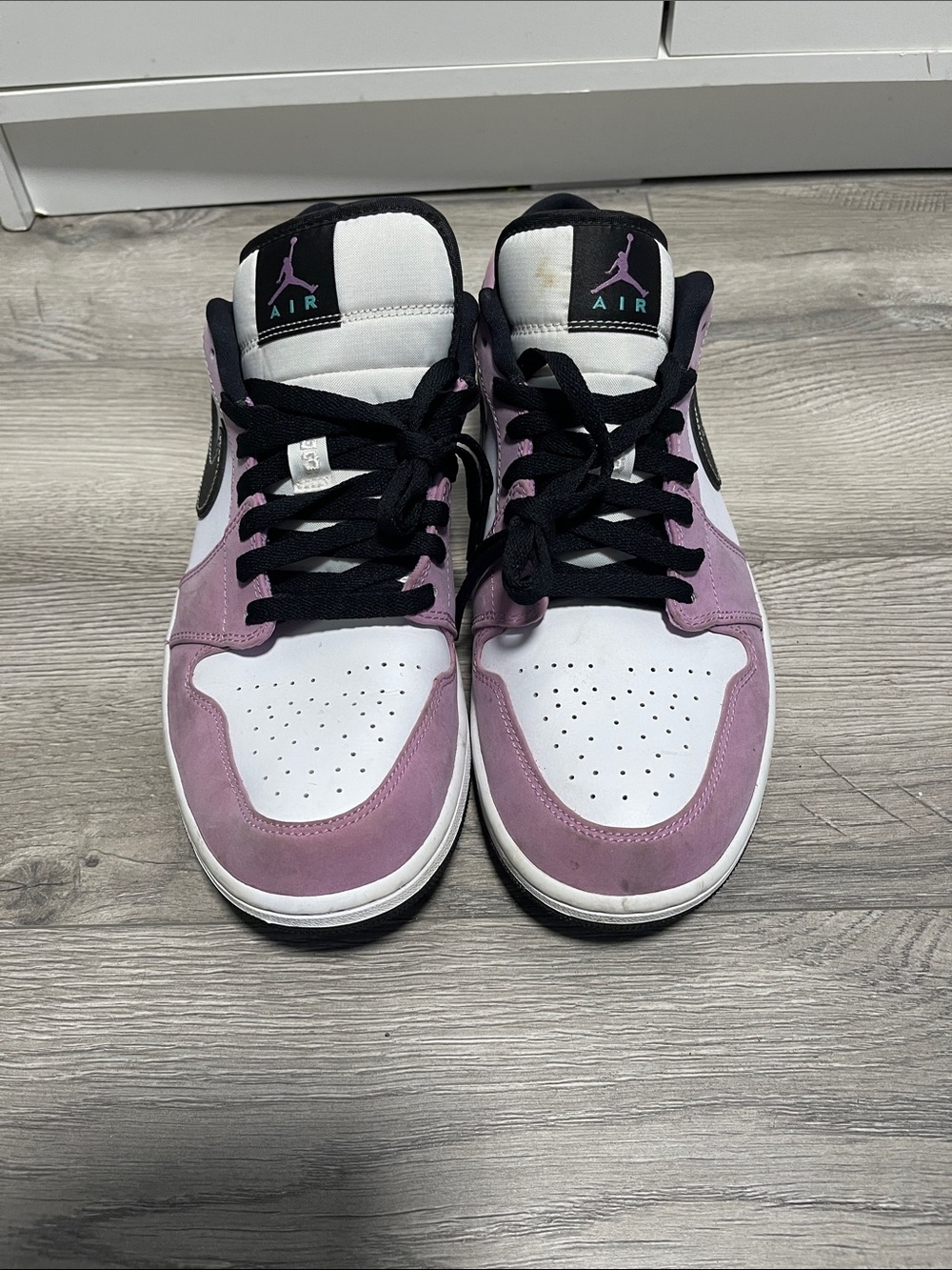 Jordan men’s Low-Top Sneakers in Lavender, White & Black
